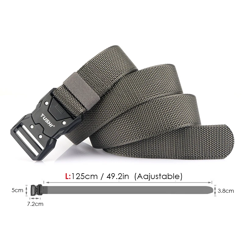 VATLTY 2022 Quick-drying Tactical Belt Men Hard Alloy Quick Release Buckle 1200D Soft Nylon Army Belt Male Military Equipment