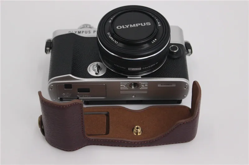 本革ケースカメラバッグハーフボディカバーオリンパスペン E-P7 EP7
