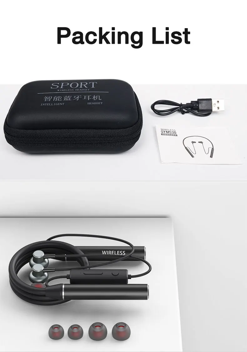 EARDECO 180-Stunden-Ausdauer Bluetooth-Kopfhörer Bass Drahtlose Kopfhörer mit Mikrofon Stereo-Kopfhörer mit Nackenbügel Sport-Headset TF-Karte – Detail 14