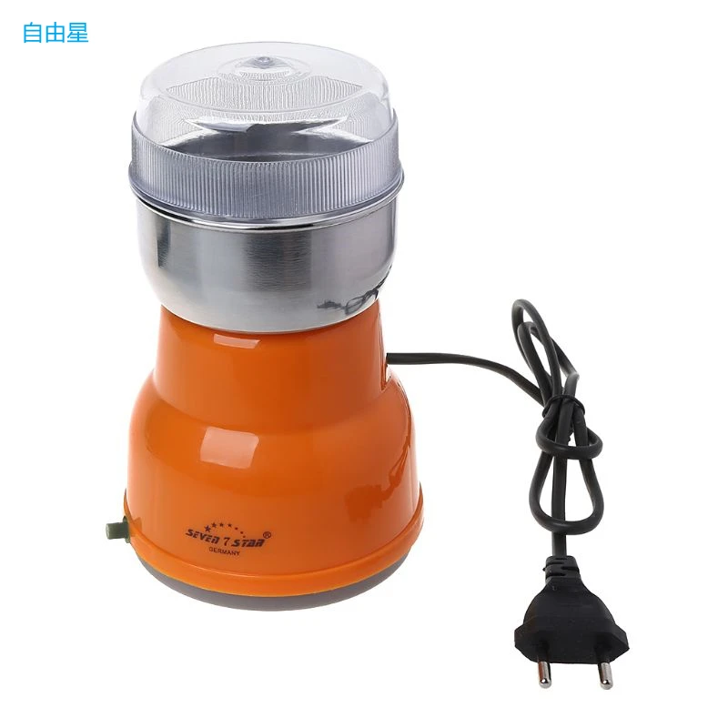 Electric Stainless Steel Coffee Bean Grinder Home Milling Machine Kitchen 220V Dropshipping