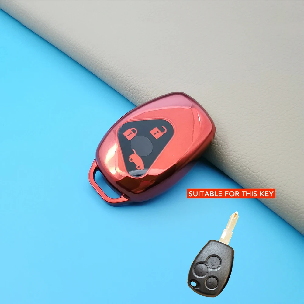 High Quality 3 Button Candy Bar TPU Car Key Case For Renault Clio Scenic Megane Duster Sandero Captur Key Cover Accessories