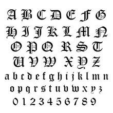 Personalized Old English Name Necklace #6