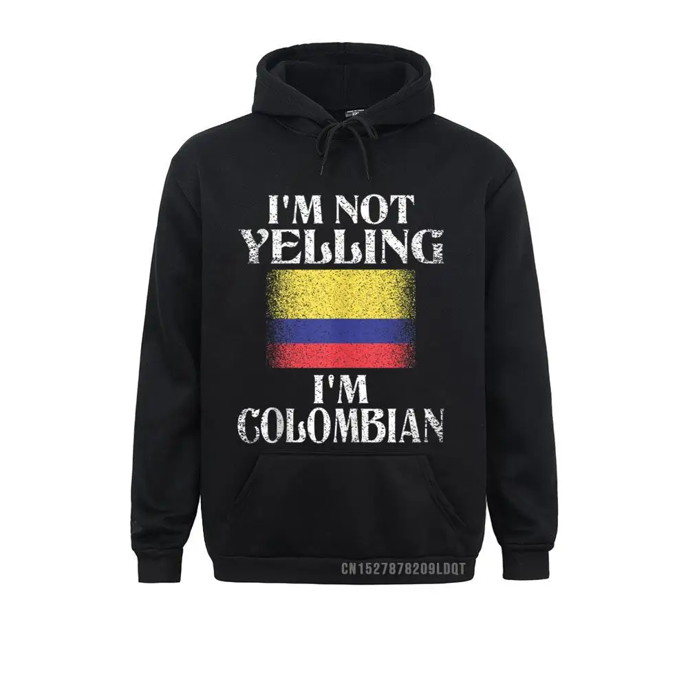 

I'm Not Yelling I'm Colombian Funny Colombian Pride Plain Long Sleeve Group Sweatshirts Men's Hoodies Hoods Winter/Autumn