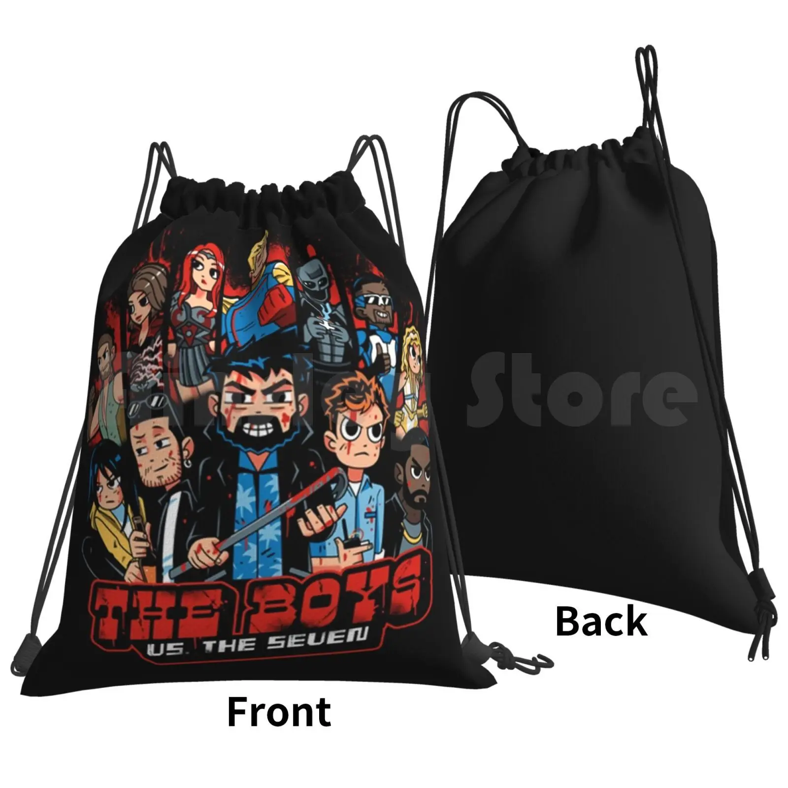 The Boys Supes Pilgrim Backpack Drawstring Bags Gym Bag Waterproof Superhero Villain Diabolical Comics Tv Pilgrim Comic