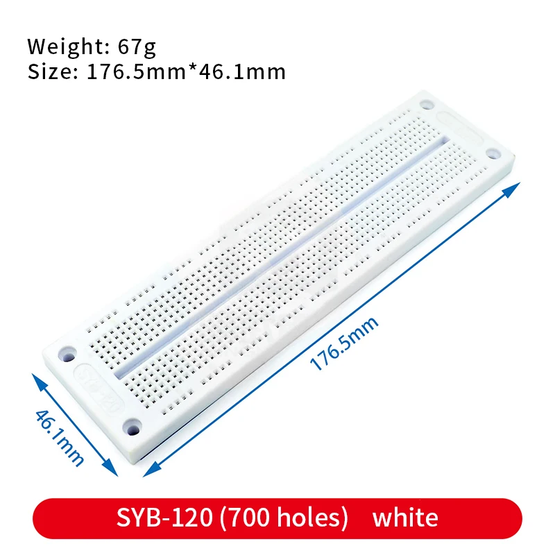 Breadboard Set for DIY Electronics, MB-102 830-hole 400-hole Breadboard Kit with 65pcs Dupont Jumper Wires SYB-170 ZY-204