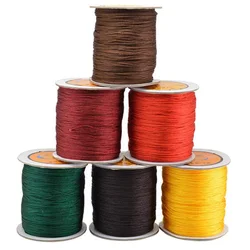 1roll/lot 1mm 1.5mm Nylon Cord Thread Chinese Knot Macrame Cord Bracelet Braided String DIY Tassels Beading For Shamballa Rope