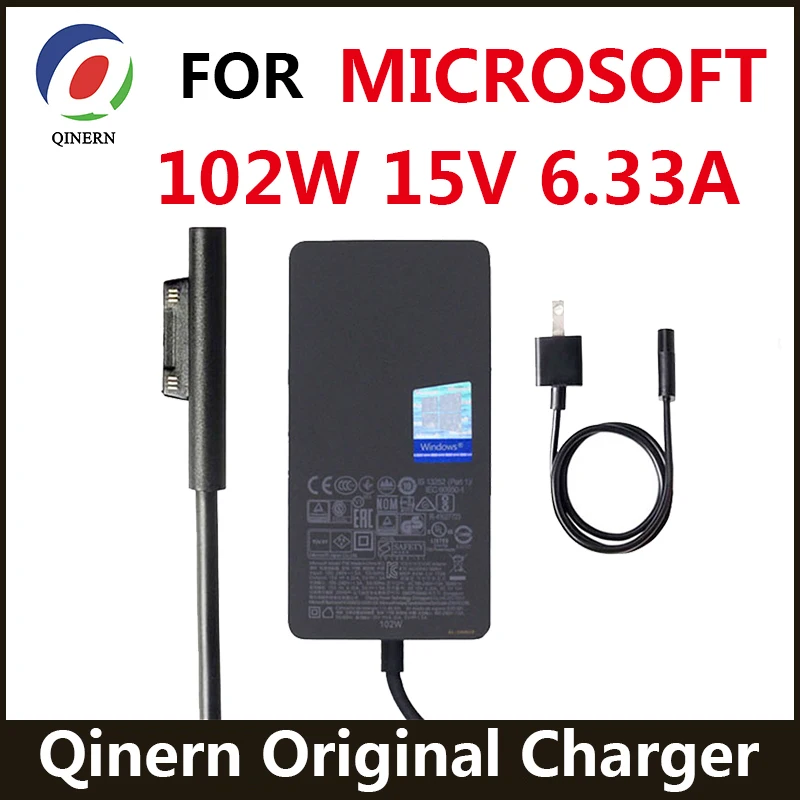 

Original 15V 6.33A 102W Laptop Adapter For Microsoft Surface Pro 7 Pro 6 Pro 5 Pro 4 Pro 3 Surface Laptop 3 1798 5V 1.5A