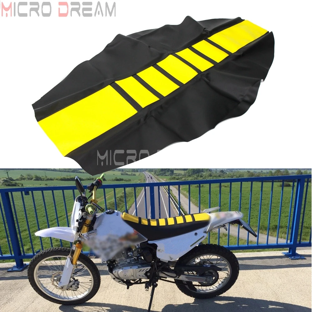 Yellow Motorcycle Rubber Seat Cushion Cover Gripper Soft Sunproof Guard For Yamaha Suzuki DRZ RMX DR RM WRF CRF 85/125/250/450