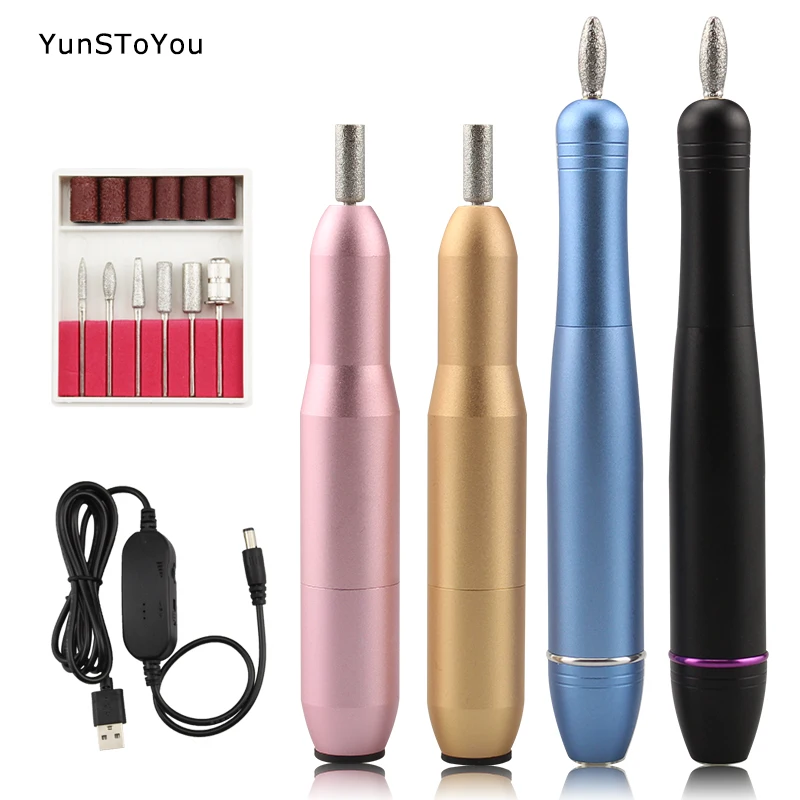 Nail Drill Machine 25000 RPM Electric Manicure Machine Set USB Portable Nail Drill Pen for Manicure Gel Polisher Pedicure Tools