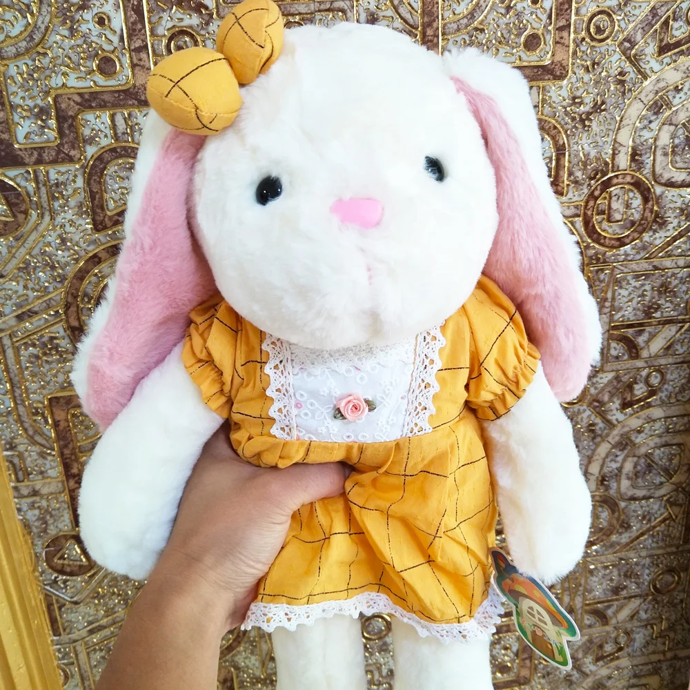 Children Plush Stuffed Toy Birthday Gift Girl New Cute Yarn Cartoon Rabbit Animals Doll