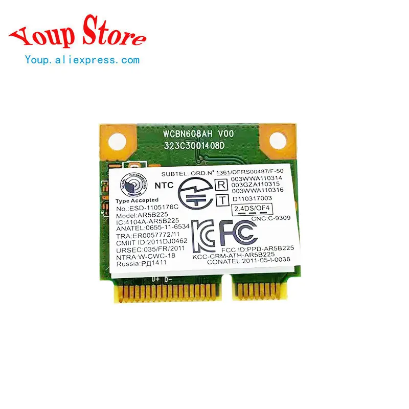 New Original For Lenovo G585 Ideapad U310 U410 N585 AR5B225 Half Mini PCI-E WIFI Bluetooth Wireless Card 20200197 A4DB30D90283