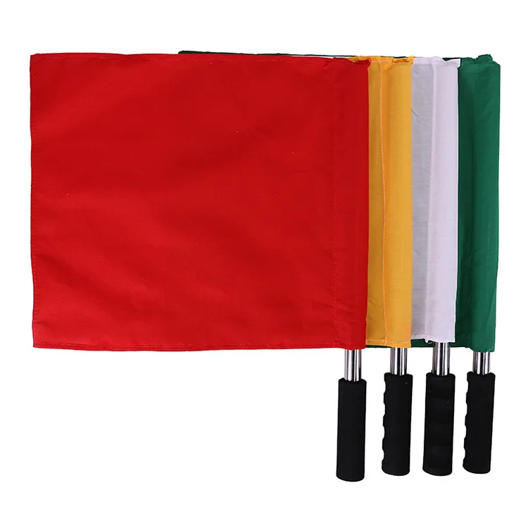 2pcs Track and Field Competition Referee Special Command Flag 4-color Command Hand Flag Performance Issuing Signal Flag