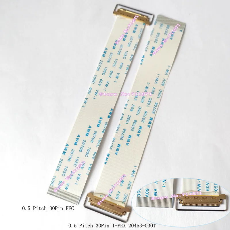 풀 링 I-PEX FPC FFC eDP 스크린 케이블 라인, 1 2 레인 0.5 피치, 30P, 30 핀, 20453-030T-FPC FFC eDP 라인 케이블, 20453-030T