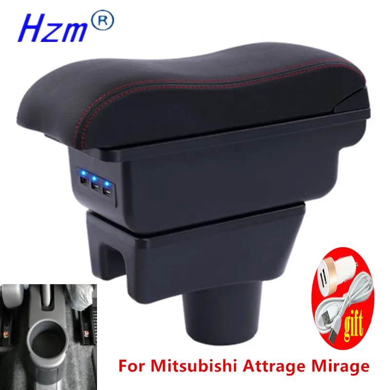 Für Mitsubishi Attrage Mirage Armlehne Box Für Dodge Attitude Mitsubishi Space Star Auto Armlehne Lagerung Box Auto Zubehör