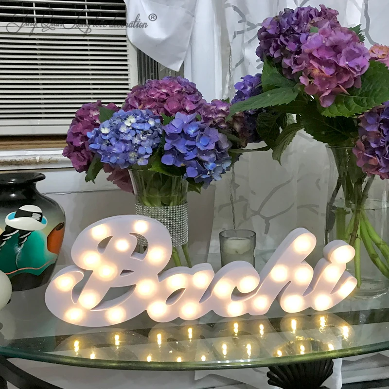 Customized name wedding lights decorated tent letter lights personalized name lights illuminated letters