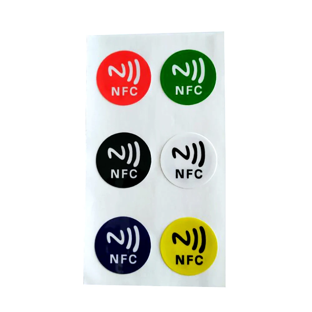 6pcs/lot NFC Tags Stickers NFC213 Label Rfid Tag Card Adhesive Key Tags llaveros llavero Token Patrol