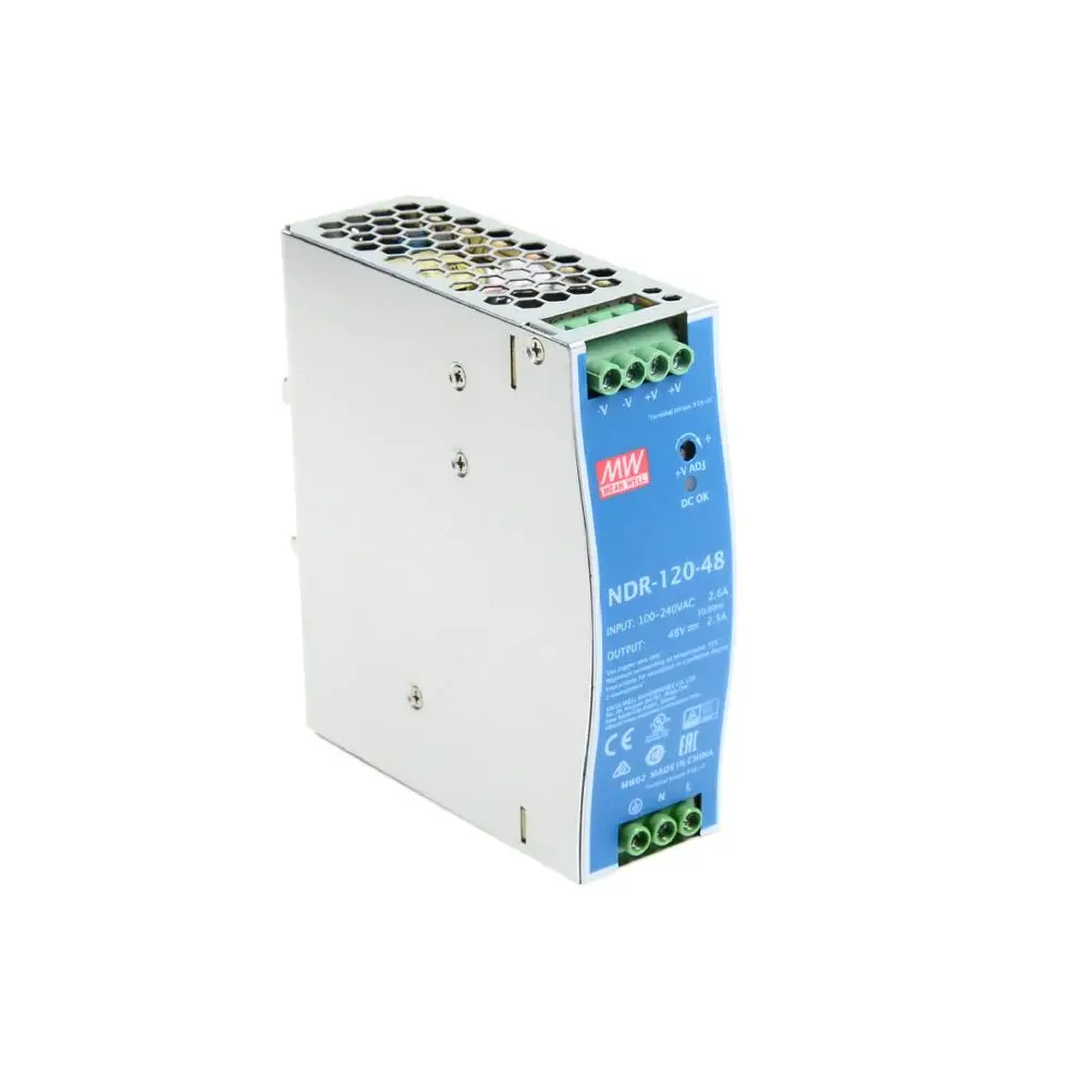 

Original Mean Well NDR-120-48 meanwell DC 48V 2.5A 120W Single Output Industrial DIN Rail Power Supply