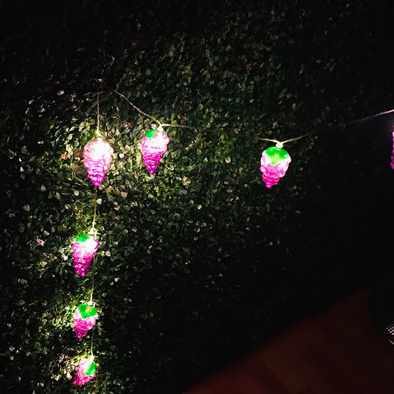 Grape string LED fruit light Wedding Fairy Light Christmas LED Festoon String Light Party Garden holiday room decorato
