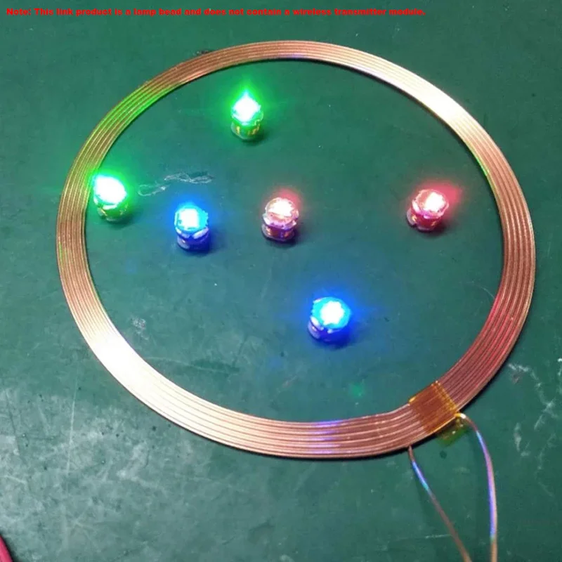 One-To-Many Wireless Power Supply Lamp Beads Hand-Made Colorful LED Induction Decorative Lights Wireless Power Transmission