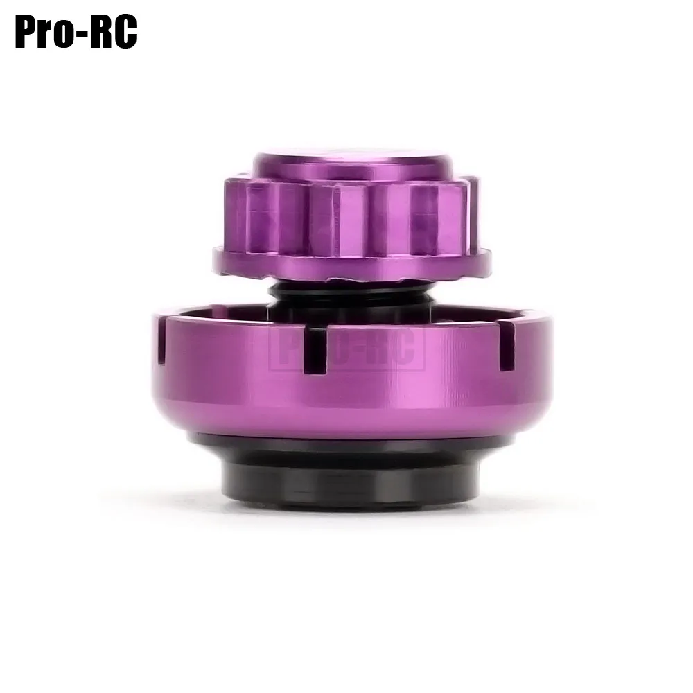 4Pcs 17mm CNC Warlock Hex Hubs and 5MM Serrated Nuts Set Aluminum Alloy for RC Car 1/8 HPI Savage Flux X XL HP