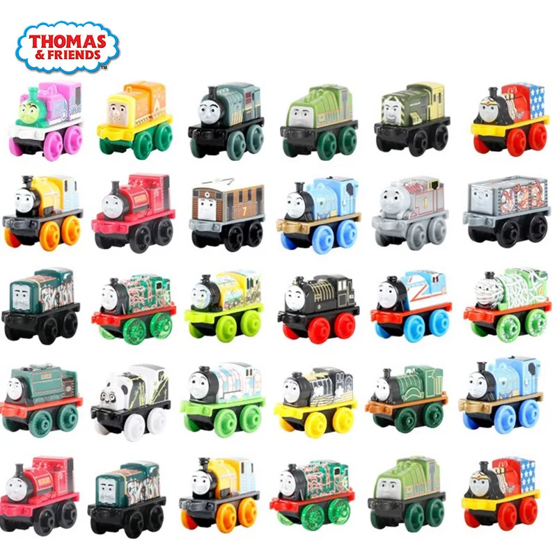 Оригинальный Пластиковый локомотивный мини-поезд Thomas and Friends, Игрушечная модель автомобиля, детские игрушки, литые игрушки для детей, подарок