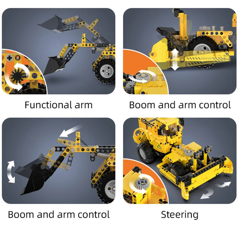 Cada 693Pcs City WheelLoader Car Heavy Mining Truck Building Blocks DIY Engineering Excavator Bricks Toy For Kids Gift