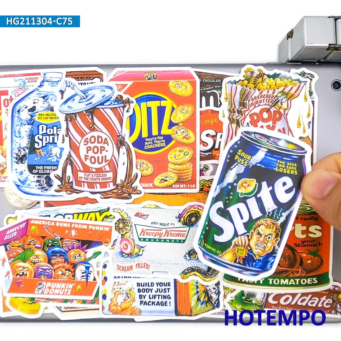 Pop Art Aufkleber, Snacks Getränke Lebensmittel Außenverpackungen, Lustige Spoof-Aufkleber, für Laptop, Gepäck, Skateboard, Auto, Motorrad, Fahrrad,