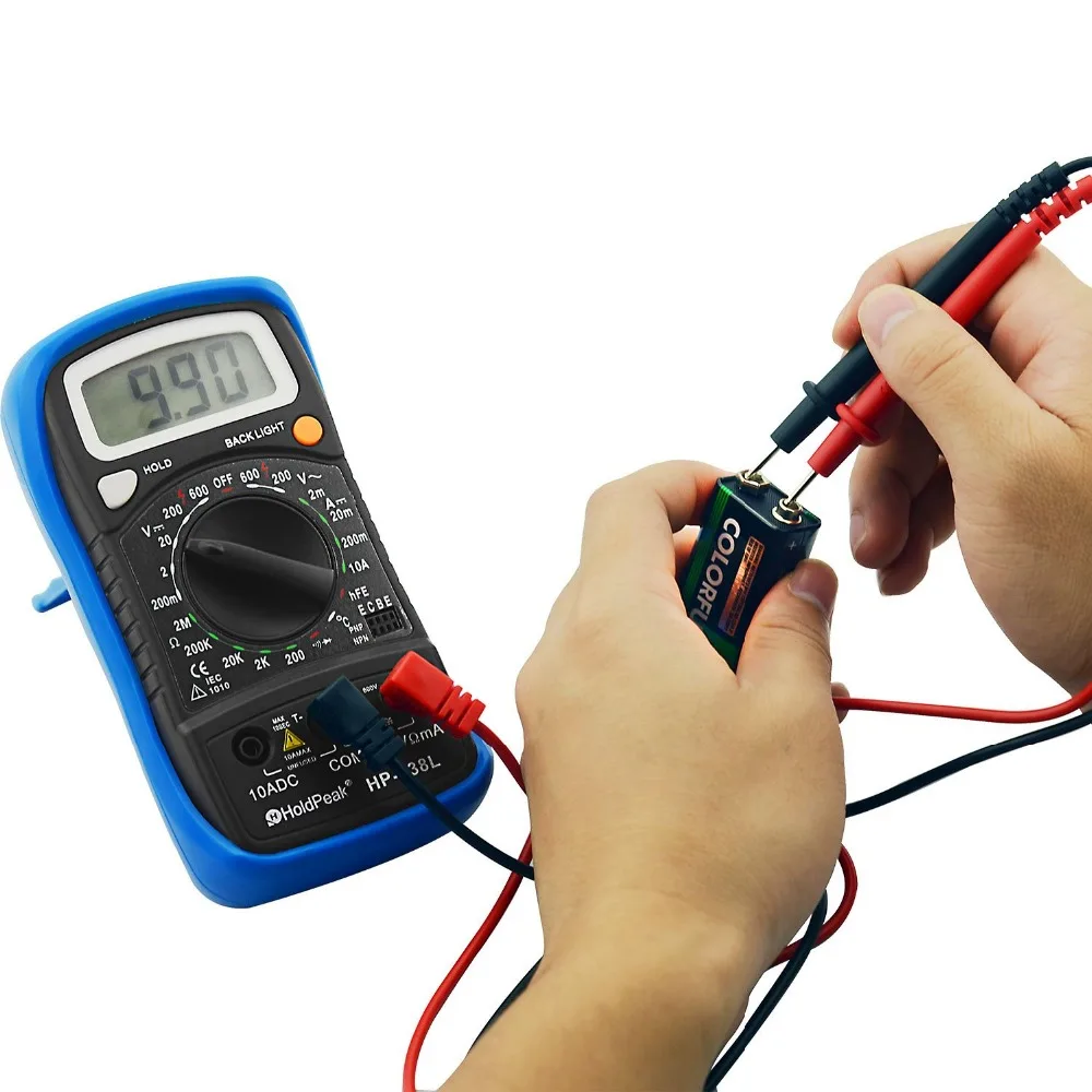 Holdpeak HP-838L Digital Multi Tester ,AC/DC Voltage,Manual Ranging Resistance Capactiance ContinuityDiode hFE testing