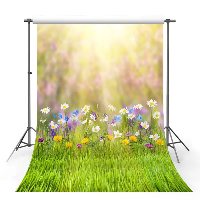 

Mehofond Spring Natural Scenery Backdrop Grassland Sunshine Flower Baby Shower Birthday Photography Background Photo Studio Prop