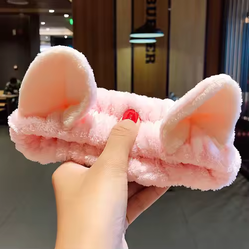 Wash Face Hair Holder Hairbands Soft Warm Coral Fleece Bow Animal Ears Headband For Women Girls Turban Fashion Hair Accessories - Image 22