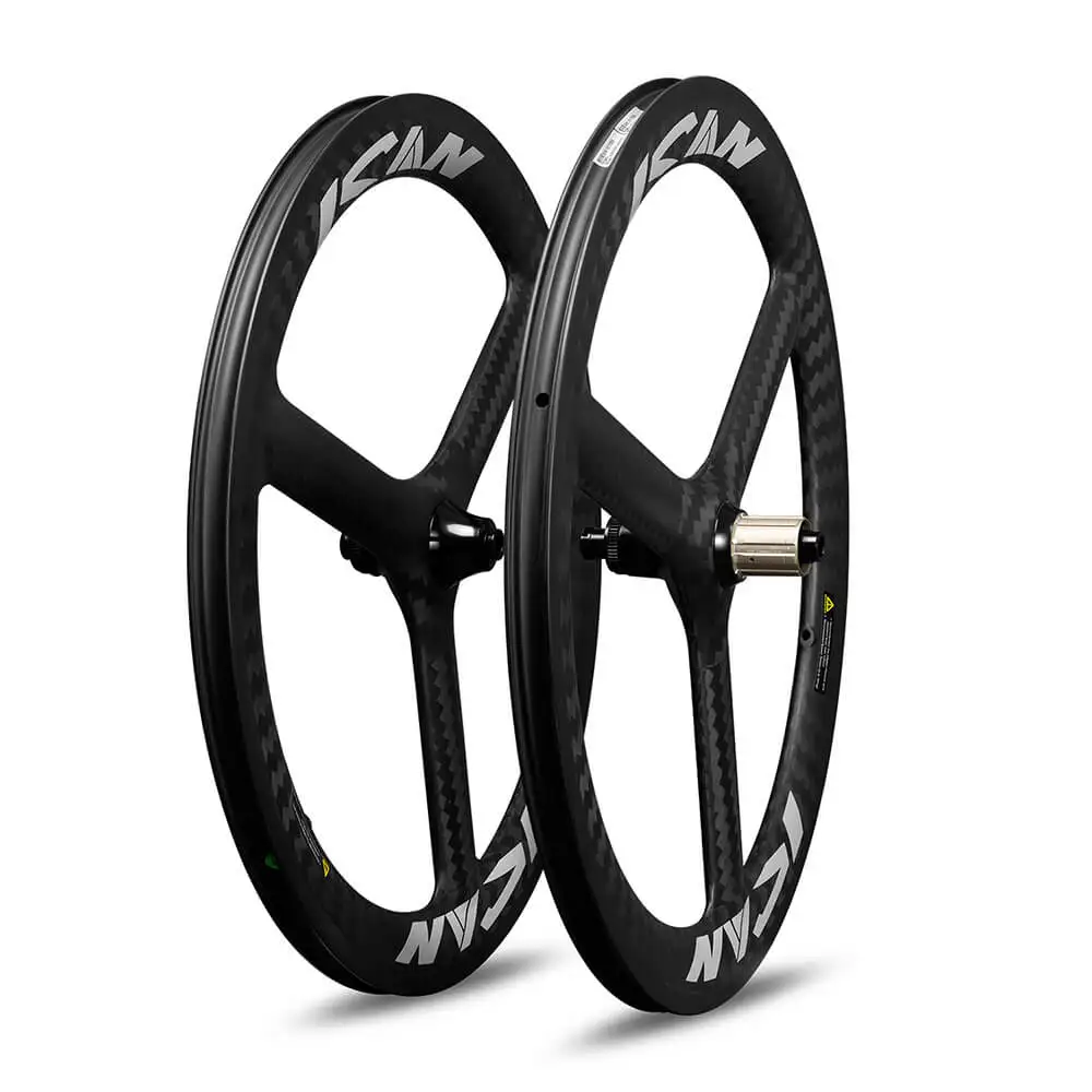 24inch 12K Matt 10/11speed Carbon BMX Bicycle Wheel 40mm 25mm 520 Carbon tri-spoke 3 spoke wheelset for folding bike