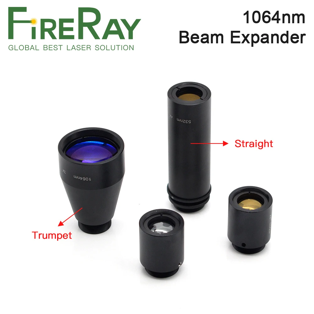 FireRay 1064nm 355nm 405nm 532nm Laser Beam Expander 2X-12X Galvanometer Laser Marking Lenses Optics Beam Expander