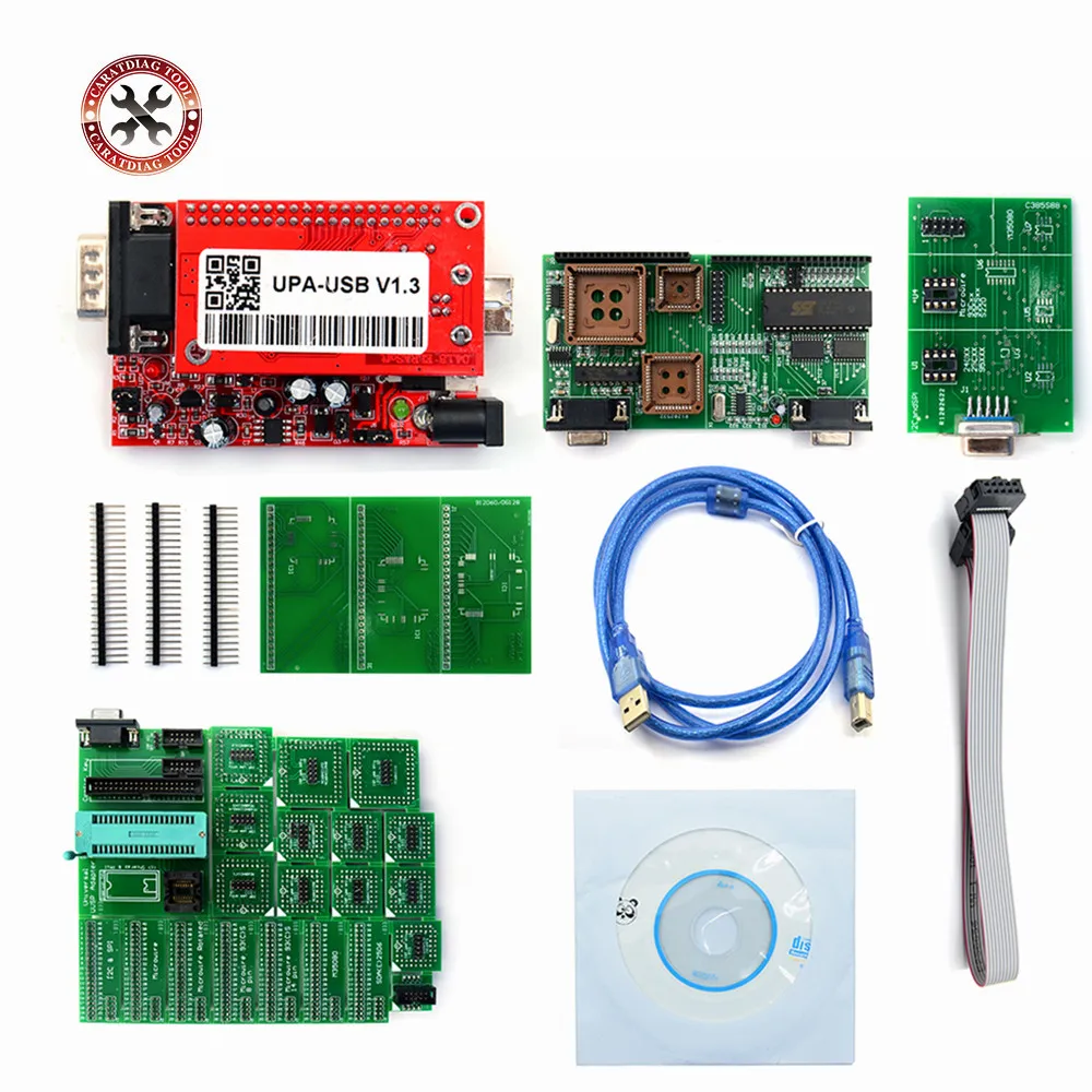 مجموعة كاملة UPA USB مع محولات كاملة السيارات ECU رقاقة ضبط أداة دعم متعدد العلامات التجارية السيارات أداة تشخيصية مع TMS/ NEC/ 912