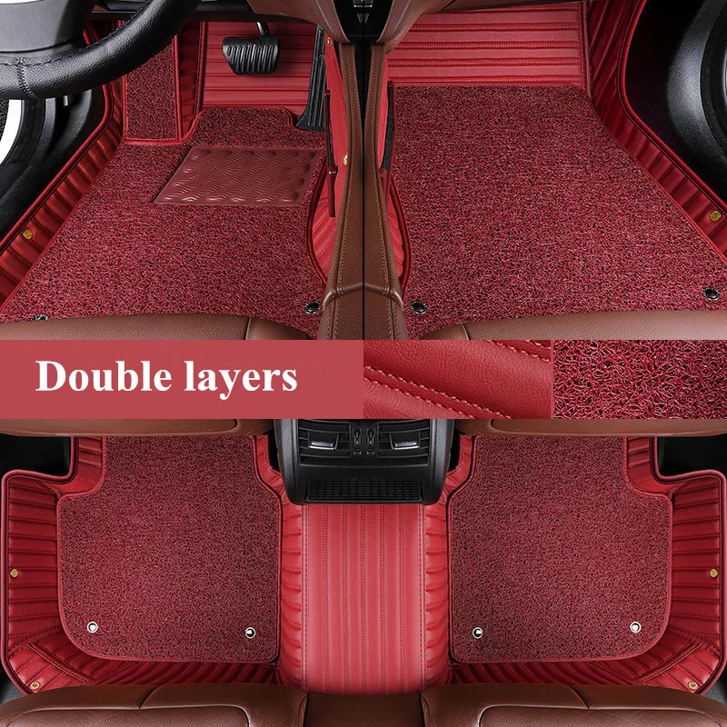 High quality! Custom special car floor mats for Porsche Macan 2021 durable waterproof double layers carpets for Macan 2020-2014