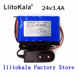 LiitoKala 24V 25.2V 3400mAh akumulator litowo-jonowy ładowalny akumulator Max 3A z wbudowaną płytką obwód ochronny PCM