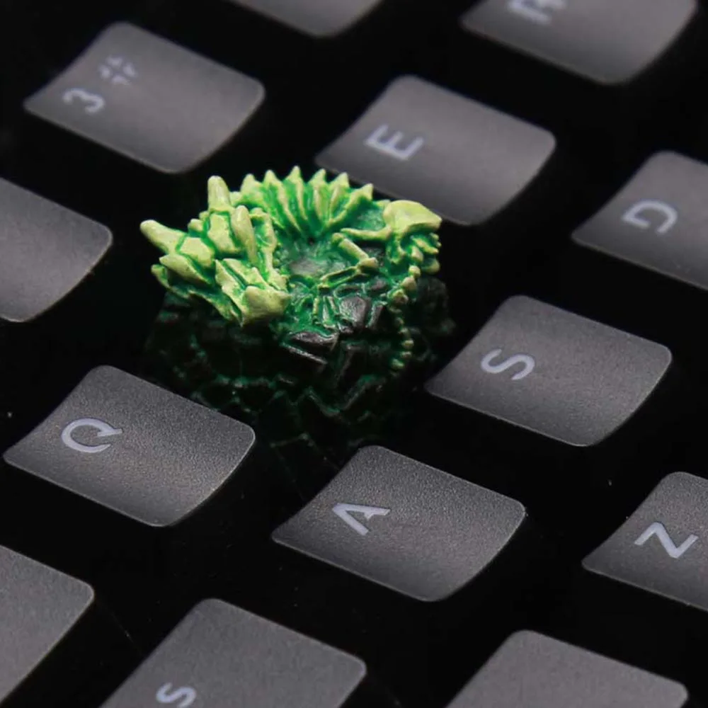 

Колпачки для клавиш ручной работы с динозавром, драконом, смолой, для Cherry Mx Switch, Механическая игровая клавиатура Ikbc, замена колпачков для клавиш Cherry