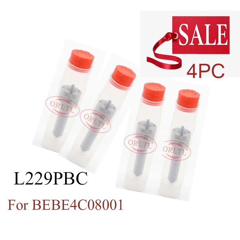 

4 pieces ORLTL Common Rail Injector Nozzle L229PBC Nozzle L 229 PBC ALLA150FL229 for Injector BEBE4C08001