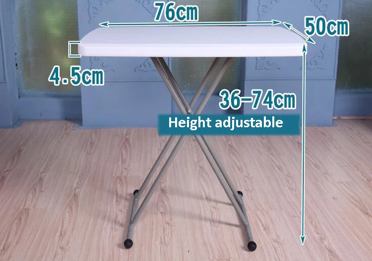 Plastic Foldable Portable Table for Working Study Picnic Camping Dining Table Outdoor Height Adjust Folding Desk Pink White Blue