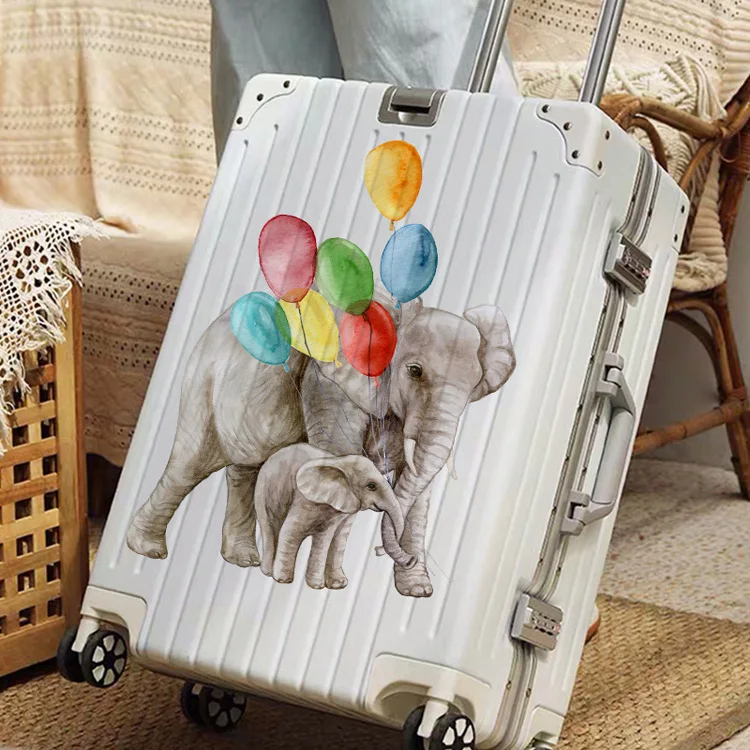 Cartoon Ballon-Elefant Wandaufkleber Kinderzimmer Schlafzimmer Hintergrund Heimdekoration Kunst-Aufkleber Tier-Kinderzimmer Tapete – Detail 3