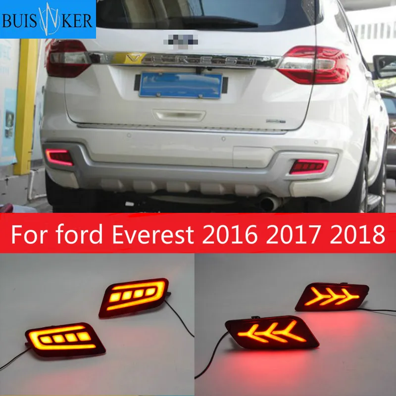 

1 set for ford Everest 2016 2017 2018 LED DRL Rear Bumper tail light fog driving lamp Brake Lights turn Signal lamp