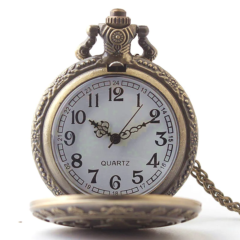 New Arrival Vintage Quartz Pocket Watches Analog Pendant Necklace Fob Watch