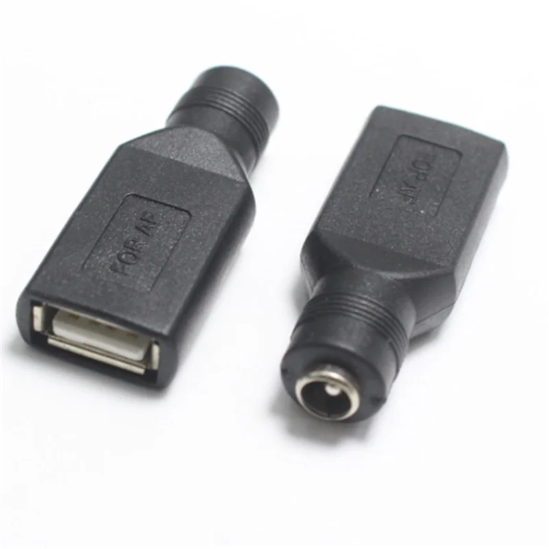 

2Pcs 5V USB Female Jack to Round Hole DC 5.5x2.1mm Female Jack DC Power Interface Conversion Adapter Connector