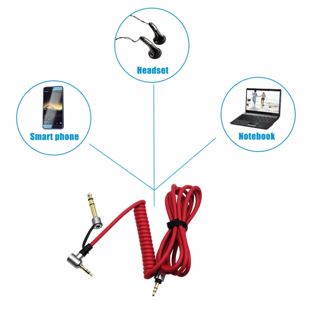 Сменный стерео аудио кабель Шнур для Pro/Dr Dre Solo/ Mixr/наушники/Студия для Beats гарнитуры адаптер прочный и прочный