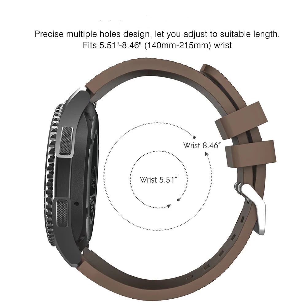 Correa de gel de sílice para reloj inteligente, pulsera de 22mm para Huami Amazfit Stratos GTR de 47mm para Amazfit Pace Stratos 2/2S 3