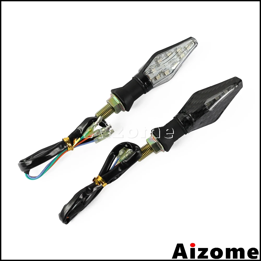 8mm Motorcycle LED Turn Signals Amber Flash Light For Yamaha Honda Suzuki Kawasaki CBR ZXR GSXR GS YZF Turn Indicator Blinkers