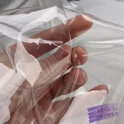 0.1mm Transparent TPU Fabric Ultrathin Waterproof DIY Crystal Bag Decor Plastic Raincoat Coat Clothes Designer Fabric