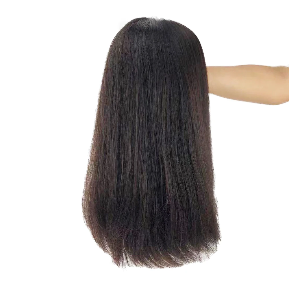 Same Hair Length Human Hair Jewish Wig Kosher Sheitel Virgin European Hair Silk Top None Lace Wig Thick End Blunt Cut Bob Wigs