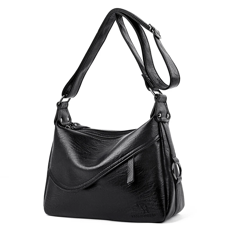 2024 New Handbag Women Bags Genuine Pu Leather Lady Crossbody Bags Ladies Tote Large Capacity Female Shoulder Bag Sac A Main