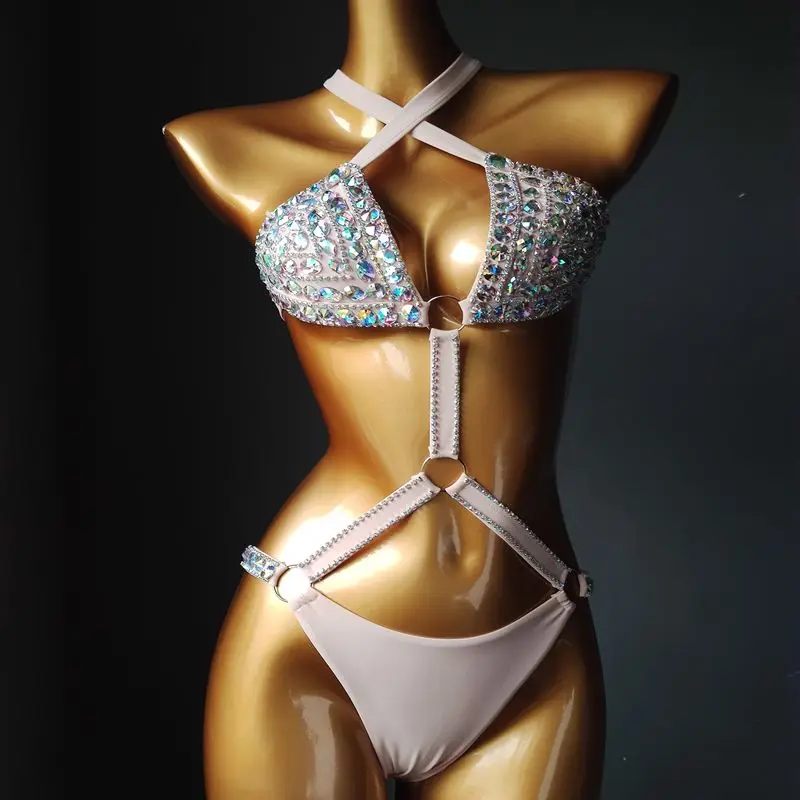 2020 venus vacation sexy diamond bikini sexy women swimwear rhinestone swimsuit crystal beachwear biquini
