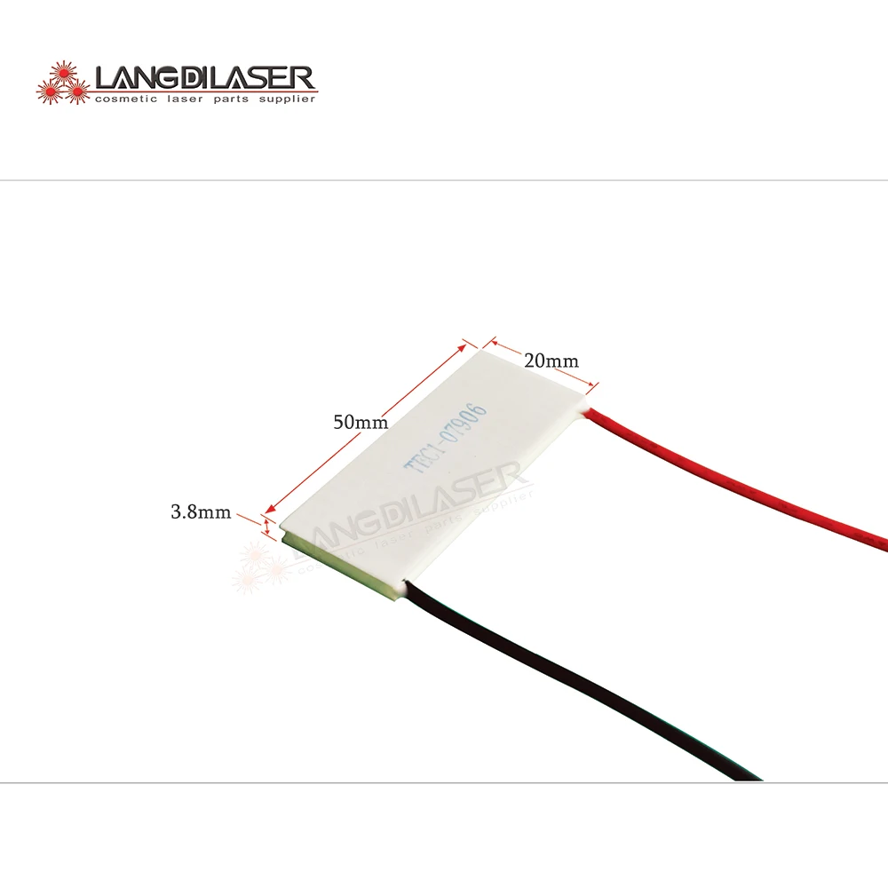 

Пельтье охлаждающая пластина TEC1-07906, размер: 50*20*3,8 мм, для IPL наконечника струящаяся вода охлаждения sytem